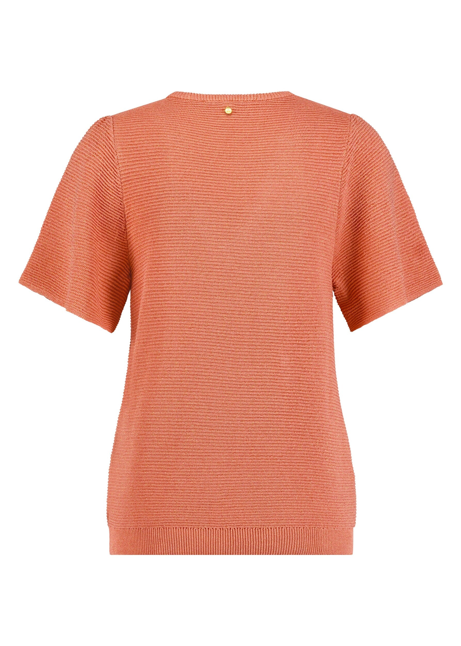 Tramontana - V-neck Lurex Jumper Papaya
