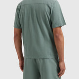 Pure Path - Seersucker Shirt Faded Green