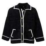 K-design - B846 Cardigan met knopen zwart