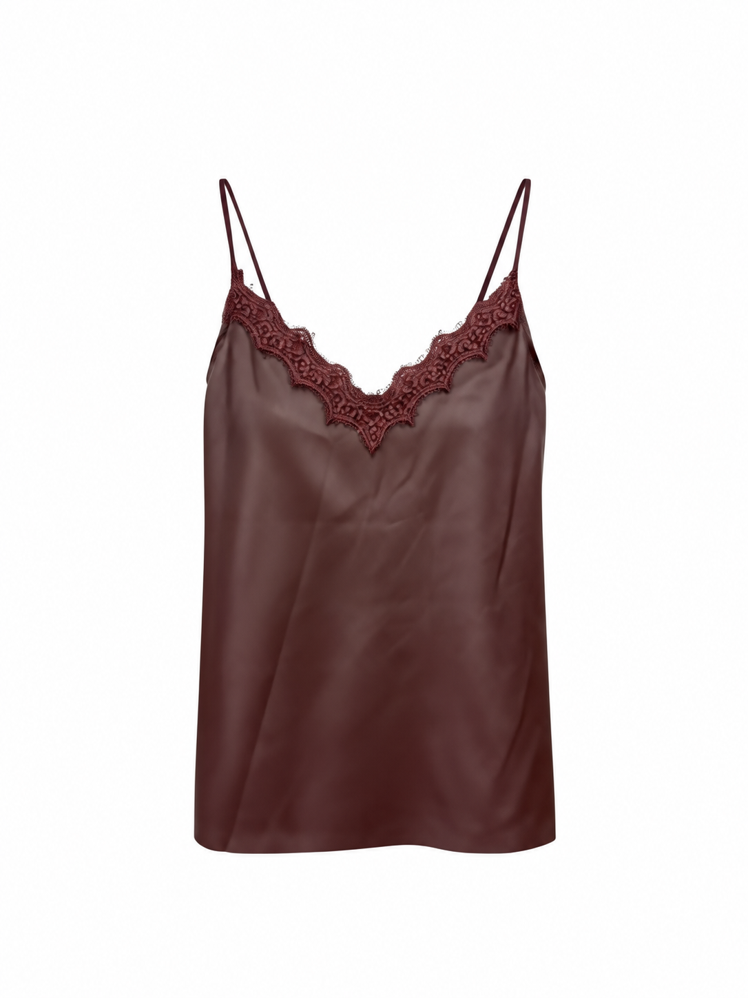 Top - Luxury PU top Kant Bordeuax