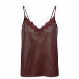 Top - Luxury PU top Kant Bordeuax