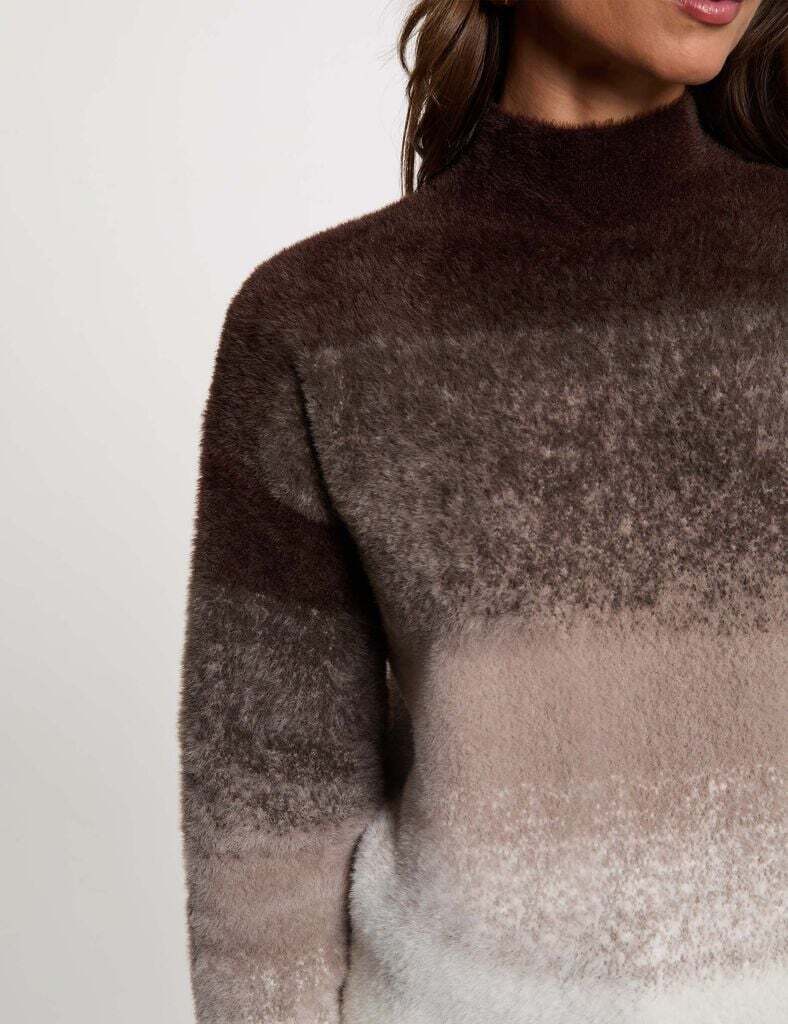 Morgan - Fluffy trui bruin MYE 