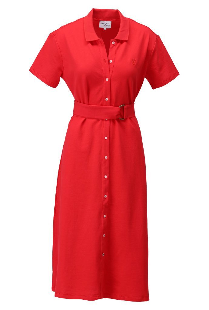 K Design - Midi Polo Jurk Met Knoopjes C757L