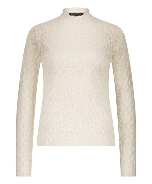 Tramontana - Brushed stretched Lace Top 