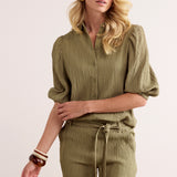 Tramontana - Blouse Creased Puff Sleeve