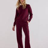 Tramontana - Sweat trousers kant bordeaux rood