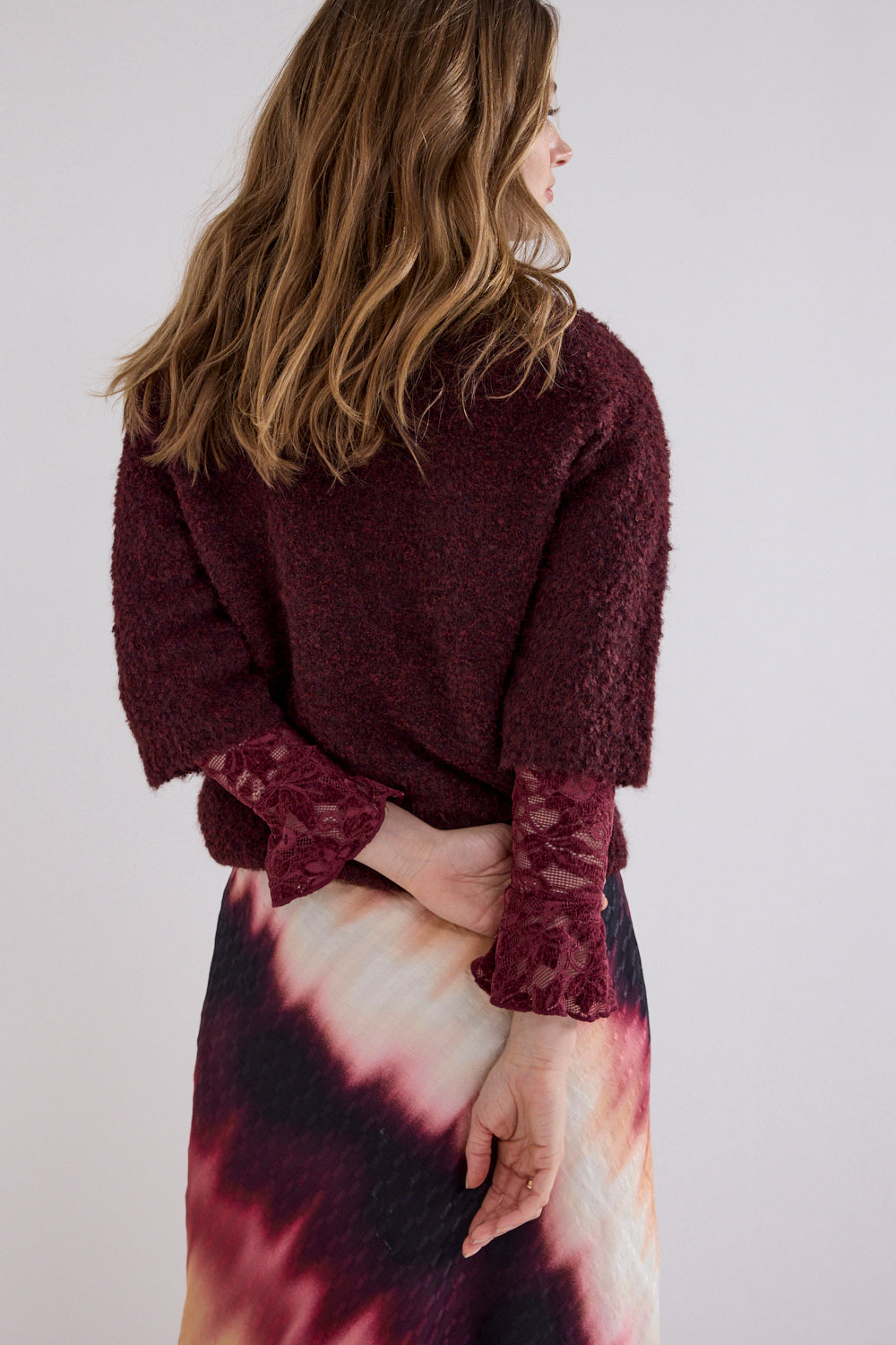 tramontana - Jumper short sleeve boucle
