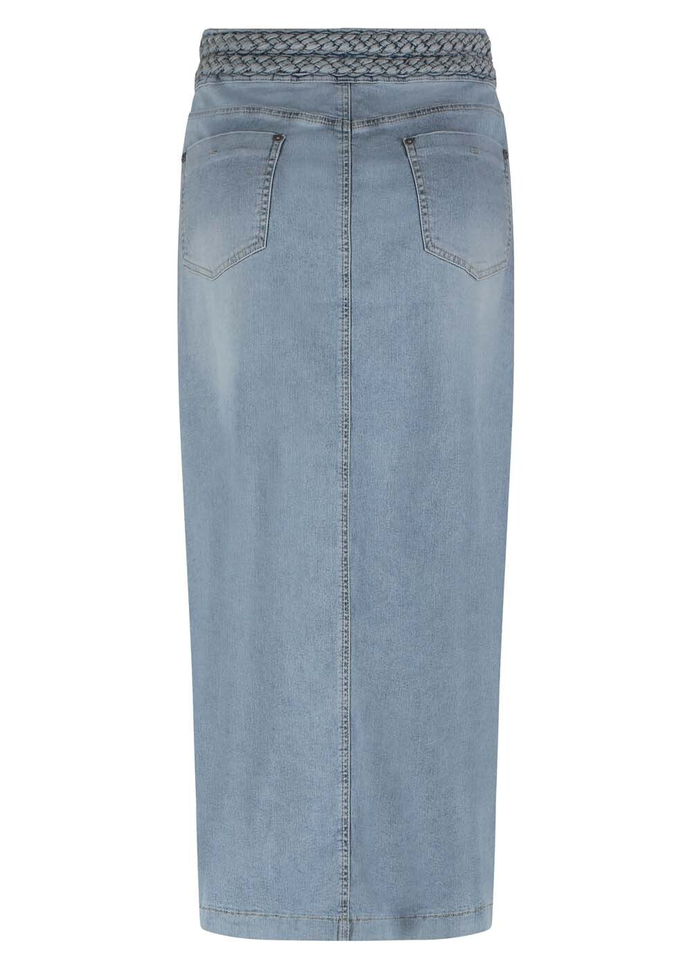 Tramontana - Braided Detailed Denim Skirt