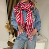 Sjaal - Flower pink