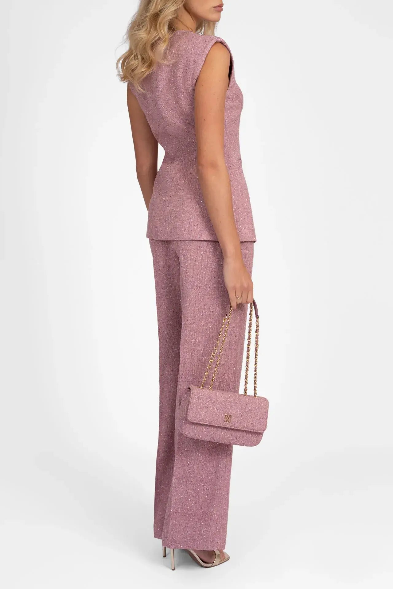 Nikkie - Ann Shiny cross body tas roze 