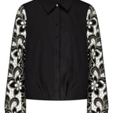 Tramontana - Embroidered Sleeve Blouse