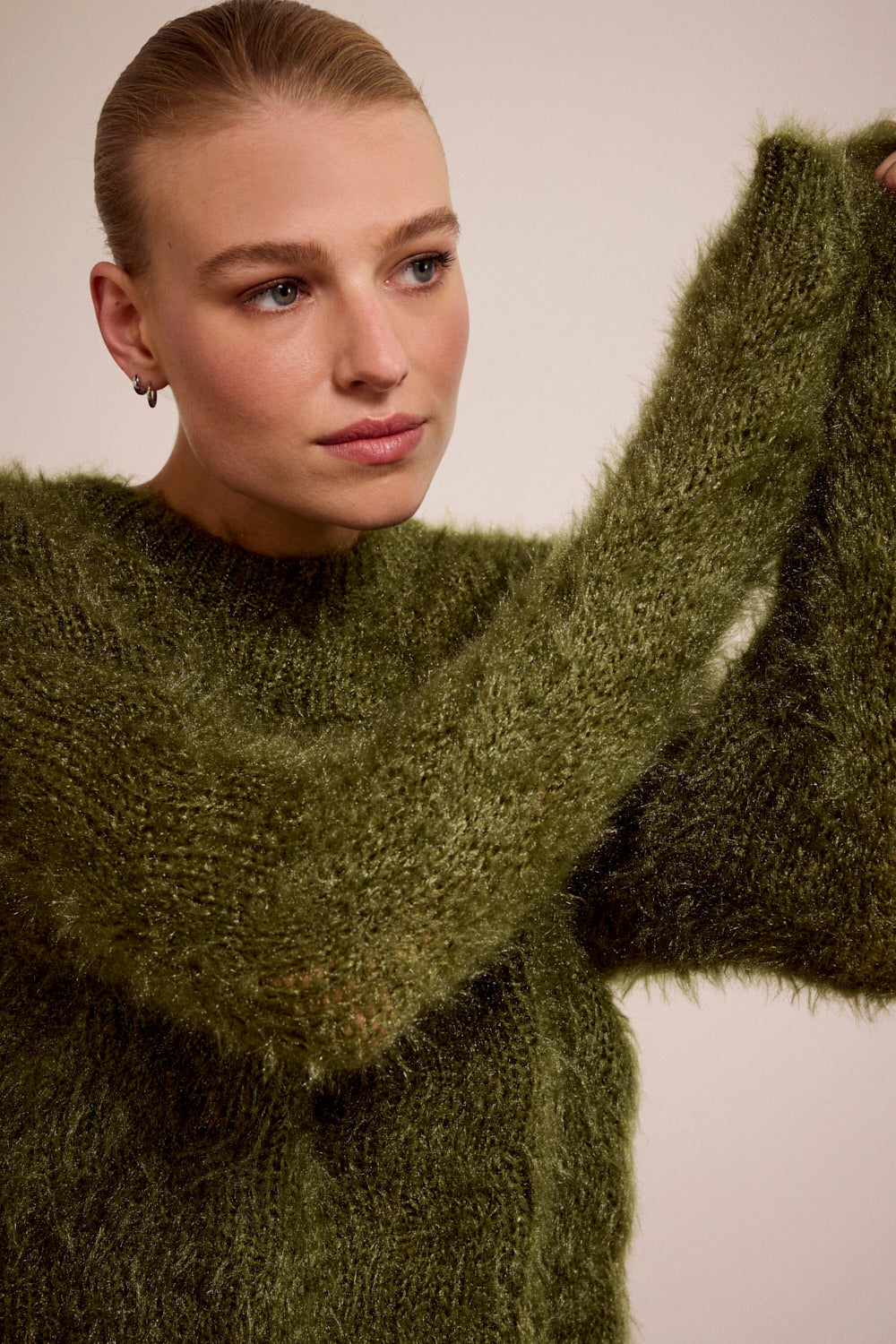Tramontana - Hairy Yarn Jumper Groen