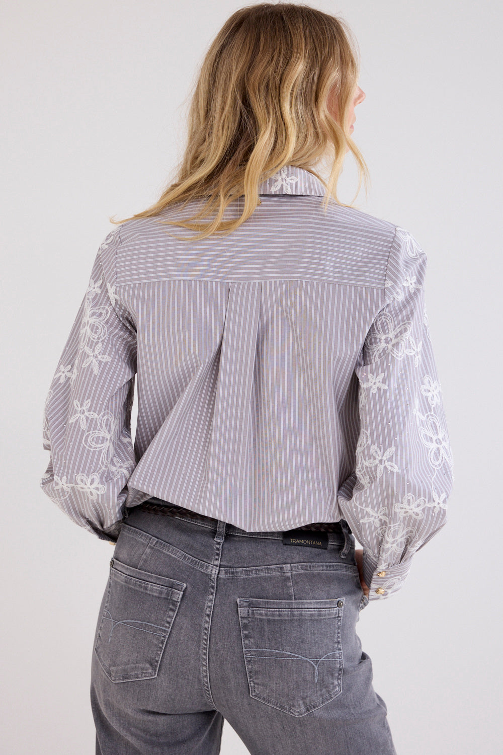 tramontana - Embroided Blouse Rhinestone