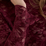 Tramontana - Velvet Stretch Lace Pomegrenade
