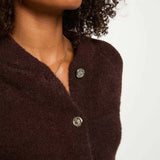 Morgan - Long sleeve cardigan dark brown