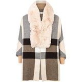 Morgan - Cape met faux-fur kraag