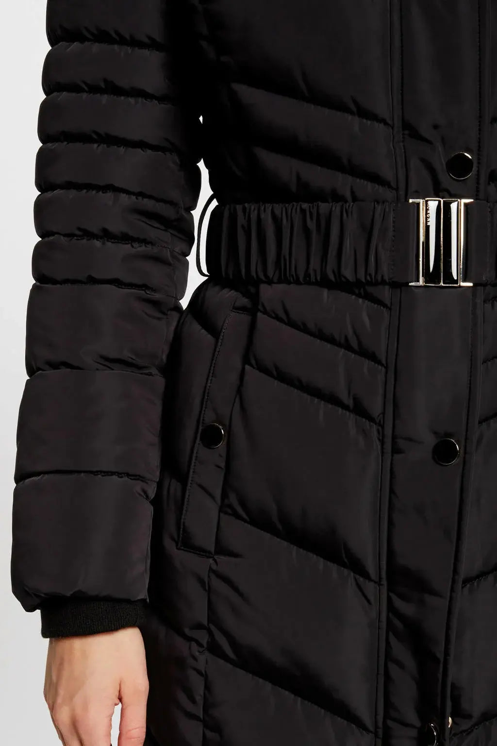 Morgan - Winterjas met riem Zwart
