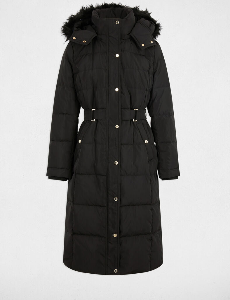 Morgan - Lange winterjas Gsari Zwart