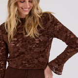Tramontana - Velvet Stretch Lace Bruin