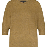 Tramontana - Short-Sleeve Sequin Jumper Camel