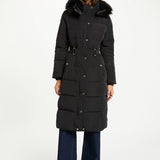 Morgan - Lange winterjas Gsari Zwart