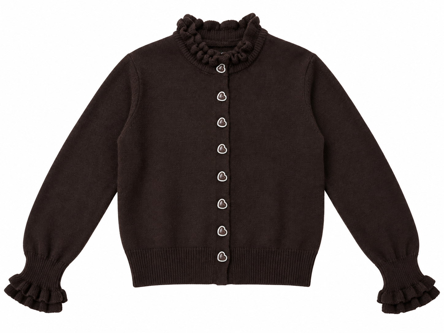 Vest - Hearts Happiness Brown