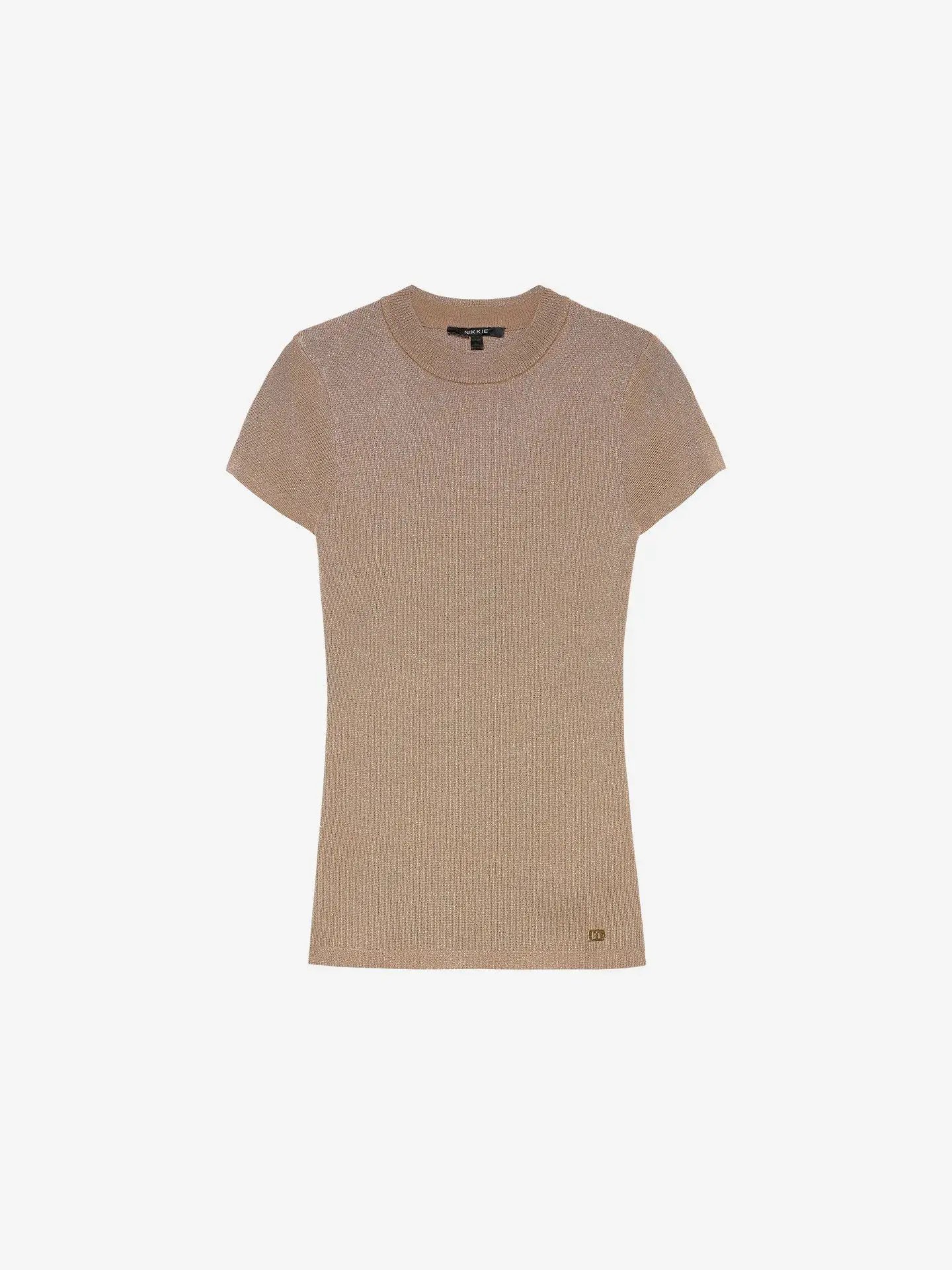 Nikkie - Jofli Lurex top Walnut