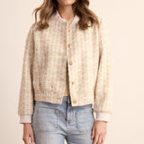 Tramontana - Tweed bomber jacket beige