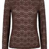 Tramontana - Stretch Lace Top Chocola