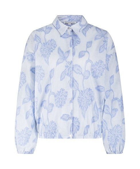 Tramontana - Striped Blouse Flower Pattern