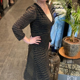 Tramontana - Dress mesh croco print