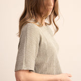 Tramontana - Top Crinkled button detail