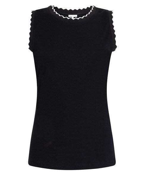 Tramontana - Contrast Scallop Neck Singlet