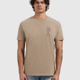 Pure Path - Embroidered Vase T-Shirt Taupe