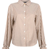 Tramontana -  Blouse gestreept met rufflle mouw