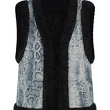 Tramontana - Gilet Snake Teddy reversible