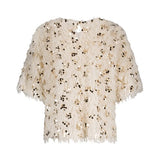 Tramontana - Feathered sequin top