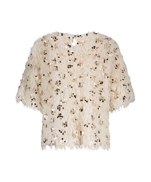 Tramontana - Feathered sequin top