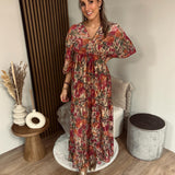 Dress Maxi - Mila Flower Gold