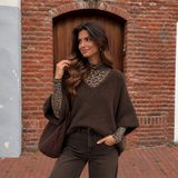 Longsleeve turtle neck - Leopard beige 