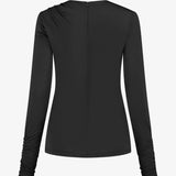 Nikkie - Drape shoulder top black