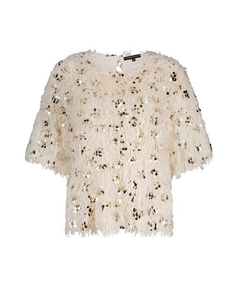 Tramontana - Feathered sequin top