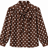 Blouse - Stippen Bruin