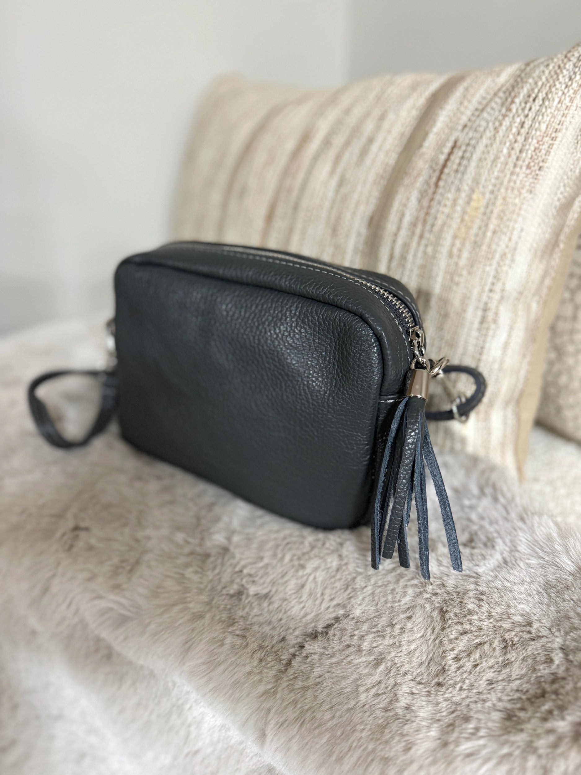Leather Bag - Nola Grijs