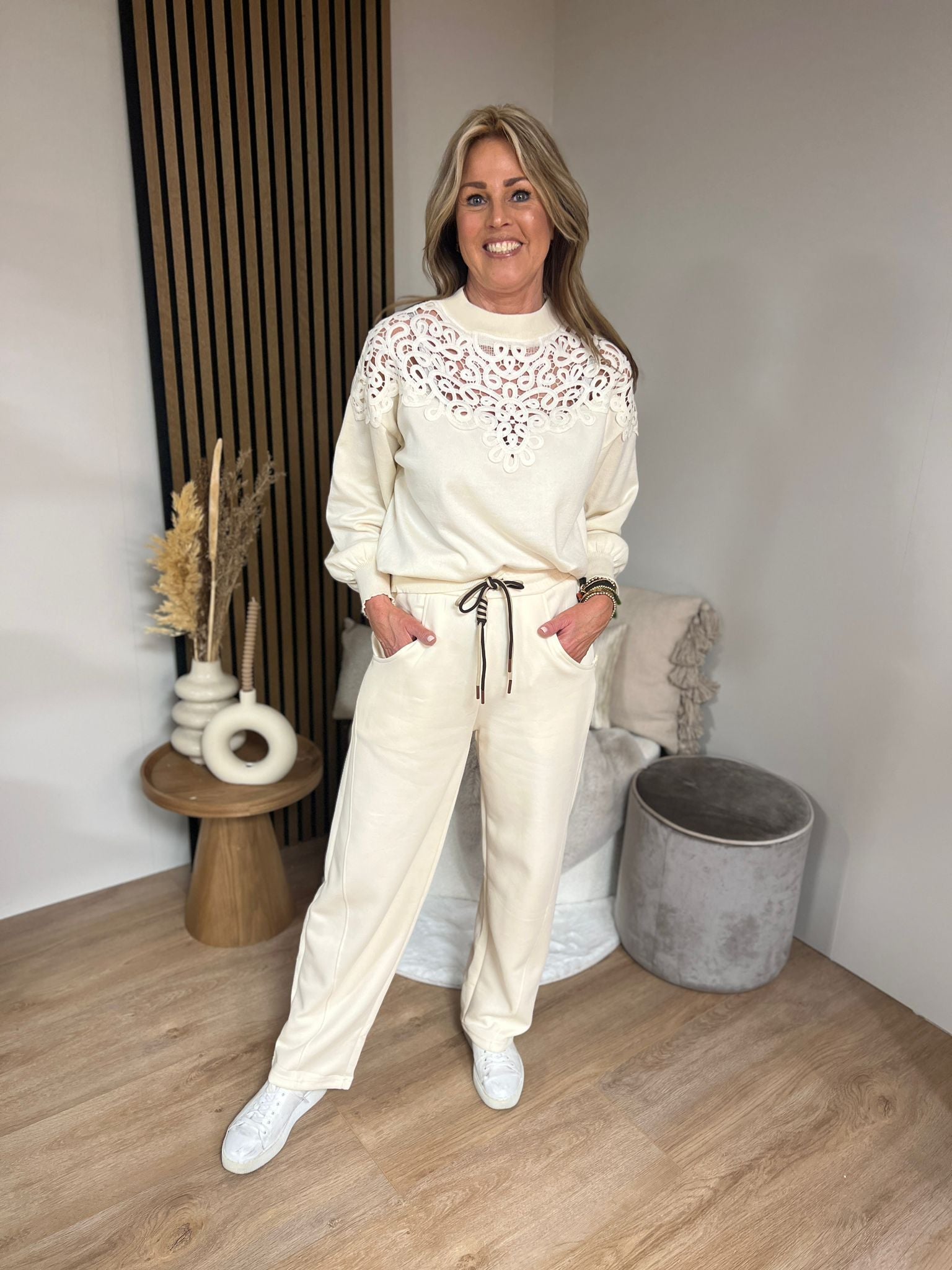 Noor - Pants Wide Leg Soft Beige