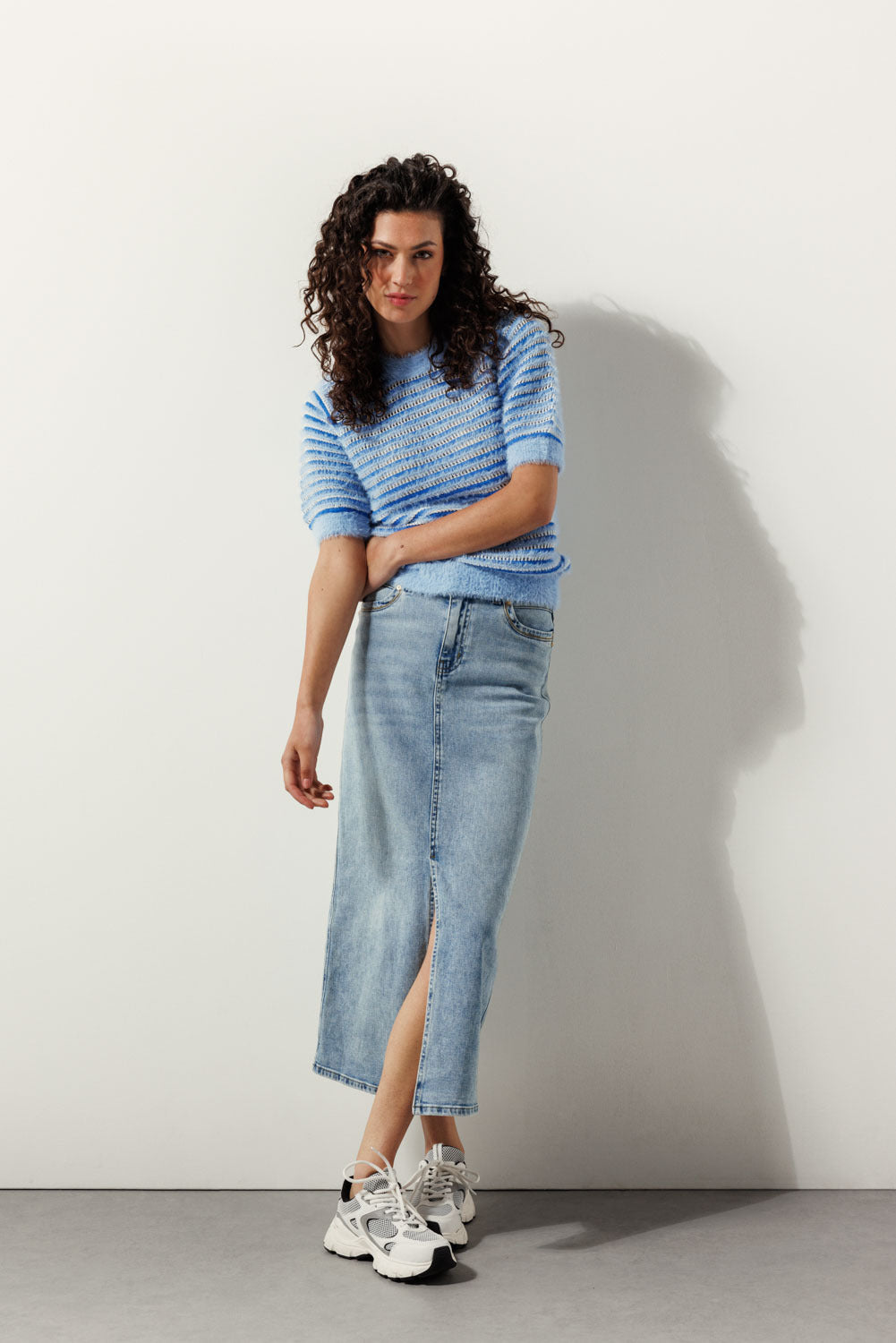 Tramontana - Braided Detailed Denim Skirt