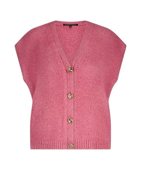 Tramontana -  Sleeveless Lurex Cardigan Y09 - 18 -