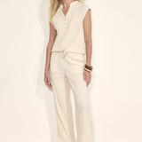 Tramontana - Puckered Wide Leg Trousers
