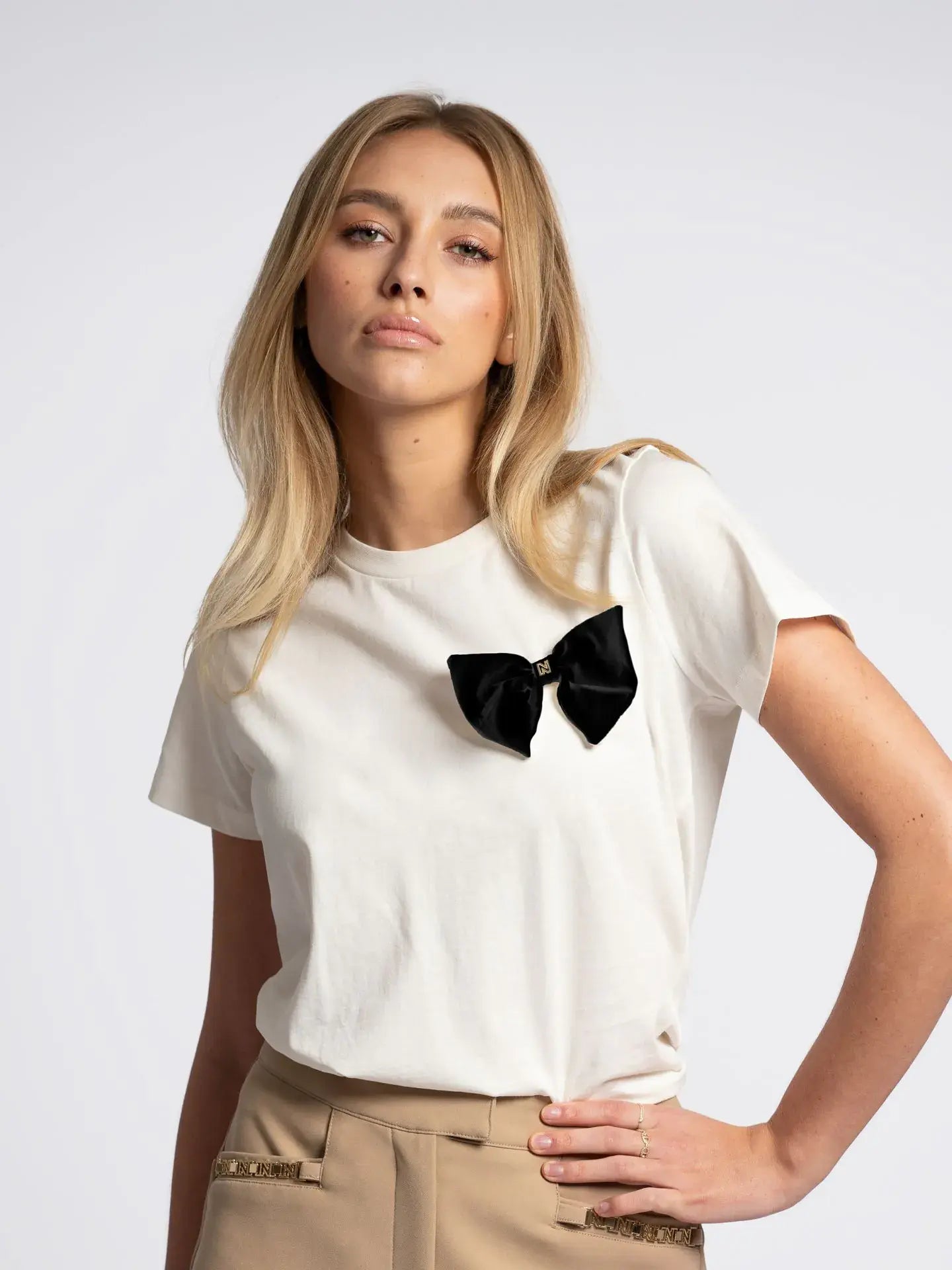 Nikkie - Bow Tie Shirt White