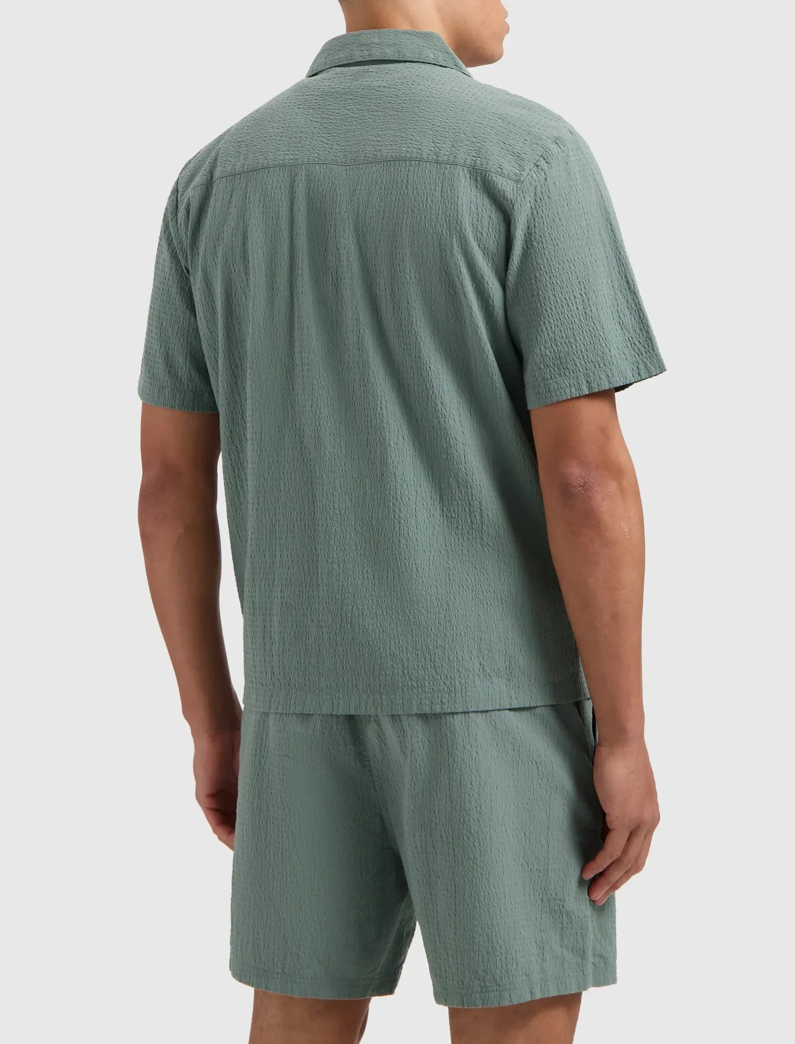 Pure Path - Seersucker Short Faded Green